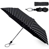 image:imagekate spade new york BlackWhite Travel Umbrella Lightweight Compact Umbrella with Storage Sleeve Polka DotsPolka Dots