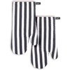 image:imagekate spade new york Botanical Stripe Oven Mitt 2Pack Set 7 x 13 GreenPinkBlackBeige