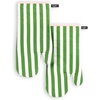 image:imagekate spade new york Botanical Stripe Oven Mitt 2Pack Set 7 x 13 GreenPinkGreenPink