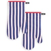 image:imagekate spade new york Botanical Stripe Oven Mitt 2Pack Set 7 x 13 GreenPinkNavy BlueRed