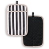 image:imagekate spade new york Botanical Stripe Pot Holder 2Pack Set 7 x 10 GreenPinkBlackBeige
