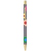 image:imagekate spade new york Click Pen Gold Metal Pen for Note Taking Pen With Clip and Click Button Gingham Garden