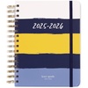 image:imagekate spade new york Daily Planner 20252026 Large Agenda August 2025December 2026 Hardcover Weekly and Monthly Spiral Planner with Stickers Charmed LibraryBold Painterly Stripe