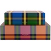 image:imagekate spade new york Decorative Storage Boxes with Lids 2 Pack Sturdy Organizer Storage Bins Includes Medium and Large Nesting Boxes with Magnetic Closure Grand Plaid Duo