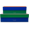 image:imagekate spade new york Decorative Storage Boxes with Lids 2 Pack Sturdy Organizer Storage Bins Includes Medium and Large Nesting Boxes with Magnetic Closure Colorblock