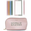 image:imagekate spade new york Desk Essentials Vegan Leather Pouch Set with Click Pen Memo Notepad and Highlighter Tape Strips Keeping It Together