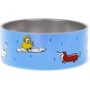 image:imagekate spade new york Dog Dish for Food and Water Stainless Steel Bowl with NonSlip Base 4 Cup 32oz Capacity Large Pet Food Bowl or Water Dish for Dogs Lets Do LunchRaining Cats and Dogs