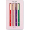 image:imagekate spade new york Felt Tip Pens Black Ink Pen Set of 4 Fine Tip Pen for Note Taking Write Away