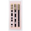 image:imagekate spade new york Fine Tip Pen Set of 3 Black Ink Pens with Acrylic Desk Organizer Tray Dots and StripesDots and Stripes