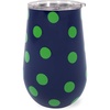 image:imagekate spade new york Insulated Stainless Steel Wine Tumbler 16 Ounce Double Wall Tumbler Stemless Travel Cup with Lid Goddess StripeSonnet Dot