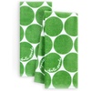 image:imagekate spade new york Joy Dot Kitchen Towels 2Pack Set Absorbent 100 Cotton Velour Navy BlueCream 17x28GreenCream