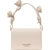 image:imagekate spade new york Natasha Crinkle Patent Leather Card Case CrossbodyCashew Milk With Rose Strap