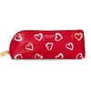 image:imagekate spade new york Pen and Pencil Case with Office Supplies Zip Pouch Includes 2 Pencils Sharpener Eraser and Ruler Grand Plaid DuoBrushstroke Hearts