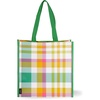 image:imagekate spade new york Reusable Shopping Bag Grocery Tote with Shoulder Straps Collapsible ToteGarden Plaid