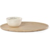 image:imagekate spade new york Serveware What A Treat Oval Platter amp Bowl Set Hand Wash Only Porcelain Bowl And Wooden Platter Serving Bowls Charcuterie Boards Tray White And Brown 2 Piece 12 Ounce