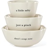 image:imagekate spade new york Serveware What A Treat Stacking Bowl Set Of 3 Porcelain Material Dishwasher And Microwave Safe 6 10 amp 12oz Serving Bowls Soup Bowls Salad Bowl White 3 Piece