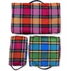 image:imagekate spade new york Set of 3 Packing Cubes for Suitcase Travel Organizers Small Medium Large with Handles Goddess StripeGrand Plaid Duo