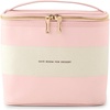 image:imagekate spade new york Small Insulated Lunch Tote Lunch Cooler 8 x 7 x 45 Cute Lunch Bag for Women Pink Thermal Bag with Double Zipper Close and Carrying Handle Blush Rugby Stripe