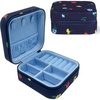 image:imagekate spade new york Small Travel Jewelry Case Navy Floral Jewelry Box to Organize Rings Necklaces Earrings Garden Toss