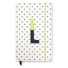 image:imagekate spade new york Take Note Large Polka Dot Leatherette Initial Notebook Bound Journal Includes 168 Lined Pages and Bookmark L Yellow