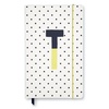 image:imagekate spade new york Take Note Large Polka Dot Leatherette Initial Notebook Bound Journal Includes 168 Lined Pages and Bookmark T Yellow