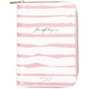 image:imagekate spade new york Travel Jewelry Folio 85 x 6 Organizer with 8 Zippered Pockets Necklace Tabs amp Tracker Pocket Leatherette Case with For Safe Keeping Quote Goddess Stripe