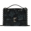 Black Uptown Blooms Suede