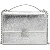 Crinkle Metallic Leather Silver