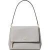 image:imagekate spade new york Womens Leila Pebbled Leather Medium Flap Shoulder BagPlatinum Grey