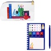 image:imagekate spade new york Zipper Pouch Filled with Planner Stickers and Accessories Set Includes Notepad Sticker Tabs Black Ink Pen and Holder Vegan Leather Accessory Bag Charmed Library