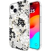 image:imagekate spade new york iPhone 151413 Case  Chunky Glitter Iridescent  Compatible wMagSafe Lightweight Designer Case for iPhone 151413 wAntiScratch Coating amp Chunky Glitter Iridescent DesignMulti Floral Black and White