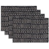 image:imagekate spade new york in The Loop Placemats 4Pack Set Reversible 100 Cotton Machine Washable BlackBeige 13x19BlackBeige