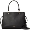 image:imagekate spade new york womens Leila Pebbled Leather Medium Triple Compartment SatchelBlack