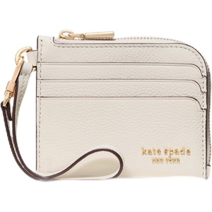 image:imageDevin Saffiano Leather Coin Card Case WristletCashew Milk