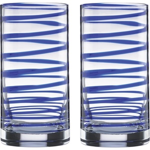 image:imageKate Spade New York Charlotte Street 2Piece Dof Glass Set 185 LB BlueHigh Ball Glasses