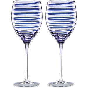 image:imageKate Spade New York Charlotte Street 2Piece Dof Glass Set 185 LB BlueWine Glasses