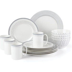 image:imageKate Spade New York Charlotte Street East Slate 4Piece Place Setting 4 Count TaupeGrey16Piece Dinnerware Set