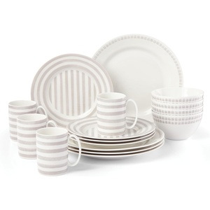 image:imageKate Spade New York Charlotte Street North Dinnerware Collection 16Piece Dinnerware Set TaupeGrey