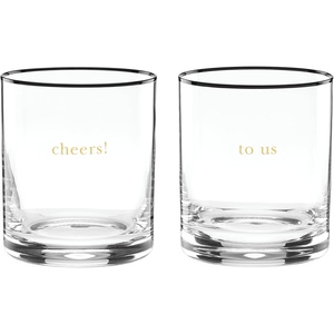 image:imageKate Spade New York Cheers to Us Sweet amp Dry Wine Glasses Set of 2 088 ClearDouble Old Fashion Glasses  Set of 2