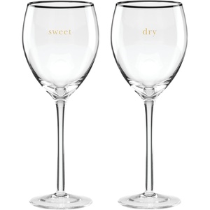 image:imageKate Spade New York Cheers to Us Sweet amp Dry Wine Glasses Set of 2 088 ClearWine Glasses  Set of 2