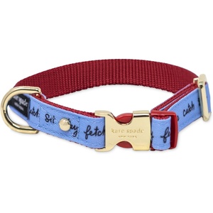 image:imageKate Spade New York Cute Dog Collar 105135 Adjustable Gold Metal Details Plastic Buckle Small to Medium Dogs Raining Cats amp Dogs PatternRaining Cats and Dogs