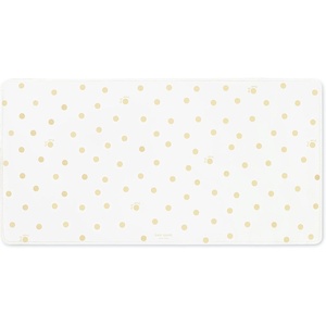 image:imageKate Spade New York Decorative Desk Pad Vegan Leather Keyboard and Mouse Pad for Desktop Gold Dot with Script