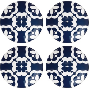 image:imageKate Spade New York Elegant Geo Crock with Wood Utensils one size BlueAccent Plates  Set of 4