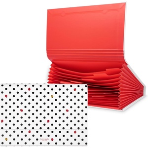 image:imageKate Spade New York Expanding File Organizer 12Pocket Folder Faux Leather File Folio with Magnetic Closure Letter Size Document Holder Ladybug Dot