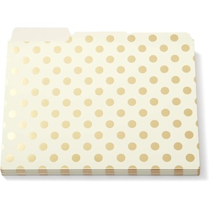 image:imageKate Spade New York File Folder Set of 6 Letter Size Filing Organizers Gold DotGold Dots