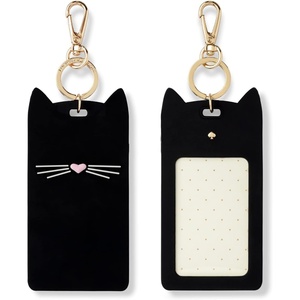 image:imageKate Spade New York ID Badge Clip Key Chain Silicone Keychain Accessory Black Cat