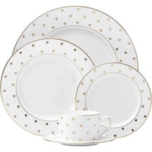 image:imageKate Spade New York Larabee Road Gold Saucer 040 LB White5Piece Place Setting