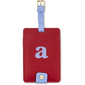 image:imageKate Spade New York Leatherette Luggage Tag with Secure Strap Colorful Suitcase Identifier for Travel Monogram Bag Tag ID TA