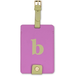 image:imageKate Spade New York Leatherette Luggage Tag with Secure Strap Colorful Suitcase Identifier for Travel Monogram Bag Tag ID TB
