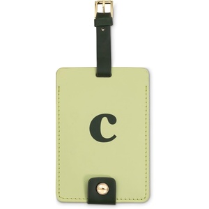 image:imageKate Spade New York Leatherette Luggage Tag with Secure Strap Colorful Suitcase Identifier for Travel Monogram Bag Tag ID TC